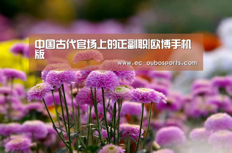 中国古代官场上的正副职|欧博手机版(图1) 欧博官网